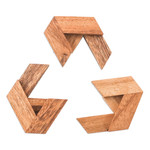 Wood puzzle, 'Elegant Hexagon' - Hexagonal Raintree Wood Puzzle from Thailand