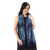 Tie-dyed silk scarf, 'Impressionist Sea' - Blue and Green Tie-Dyed Silk Fringed Scarf from Thailand (image 2b) thumbail