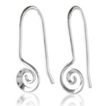 Sterling silver drop earrings, 'Tiny Spirals' - Spiraling Sterling Silver Drop Earrings from Thailand