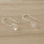 Sterling silver drop earrings, 'Tiny Spirals' - Spiraling Sterling Silver Drop Earrings from Thailand (image 2b) thumbail