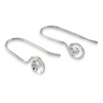 Sterling silver drop earrings, 'Tiny Spirals' - Spiraling Sterling Silver Drop Earrings from Thailand