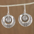Silver dangle earrings, 'Butterfly Circles' - Karen Silver Butterfly Dangle Earrings from Thailand thumbail