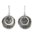 Silver dangle earrings, 'Butterfly Circles' - Karen Silver Butterfly Dangle Earrings from Thailand (image 2a) thumbail