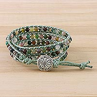 Featured review for Agate beadedwrap bracelet, Stroll Through Nature