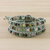 Agate beadedwrap bracelet, 'Stroll Through Nature' - Unisex Agate Bead and Karen Silver Button Wrap Bracelet (image 2b) thumbail