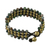 Agate beaded wristband bracelet, 'Dreams of Nature' - Agate and Brass Beaded Wristband Bracelet from Thailand
