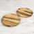 Wood dinner plates, 'Planetary Meal' (pair) - Handmade Raintree Wood Plates from Thailand (Pair) (image 2c) thumbail