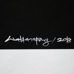 'Pray to the Moon' - Signed Painting of an Elephant with a Golden Moon