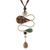 Multi-gemstone pendant necklace, 'Bohemian Delicacy' - Multi-Gemstone Bohemian Pendant Necklace from Thailand (image 2d) thumbail
