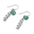 Amazonite dangle earrings, 'Cool Modernity' - Amazonite and Karen Silver Modern Earrings from Thailand (image 2c) thumbail
