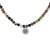 Tourmaline beaded pendant necklace, 'Beautiful Om' - Tourmaline Om Beaded Pendant Necklace from Thailand thumbail