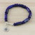 Lapis lazuli beaded bracelet, 'Oceanic Om' - Lapis Lazuli Om Beaded Bracelet from Thailand (image 2b) thumbail