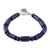 Lapis lazuli beaded bracelet, 'Oceanic Om' - Lapis Lazuli Om Beaded Bracelet from Thailand (image 2e) thumbail