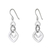 Sterling silver dangle earrings, 'Interlinked Squares' - Square Motif Sterling Silver Dangle Earrings from Thailand
