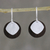Sterling silver and wood dangle earrings, 'Simple and Smart' - Modern Thai Sterling Silver and Wood Dangle Earrings (image 2) thumbail