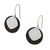 Sterling silver and wood dangle earrings, 'Simple and Smart' - Modern Thai Sterling Silver and Wood Dangle Earrings (image 2c) thumbail
