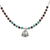 Garnet beaded pendant necklace, 'Pretty Fish' - Fish-Themed Garnet Beaded Pendant Necklace from Thailand thumbail