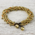 Carnelian beaded torsade bracelet, 'Happy Trip' - Carnelian Beaded Torsade Bracelet from Thailand