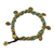 Calcite beaded charm bracelet, 'Delightful Spirals' - Calcite and Brass Beaded Charm Bracelet from Thailand