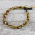 Jasper beaded torsade bracelet, 'Musical Love' - Jasper and Brass Beaded Torsade Bracelet from Thailand