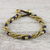 Lapis lazuli beaded torsade bracelet, 'Musical Love' - Lapis Lazuli and Brass Beaded Torsade Bracelet from Thailand (image 2) thumbail