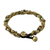 Unakite beaded torsade bracelet, 'Musical Love' - Unakite and Brass Beaded Torsade Bracelet from Thailand thumbail