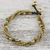 Unakite beaded torsade bracelet, 'Musical Love' - Unakite and Brass Beaded Torsade Bracelet from Thailand