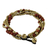 Jasper beaded torsade bracelet, 'Elegant Celebration' - Jasper and Brass Adjustable Beaded Bracelet from Thailand thumbail