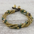 Agate beaded torsade bracelet, 'Elegant Celebration' - Agate and Brass Adjustable Beaded Bracelet from Thailand (image 2b) thumbail