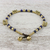 Lapis lazuli beaded anklet, 'Musical Wanderer' - Lapis Lazuli and Brass Beaded Anklet from Thailand (image 2d) thumbail