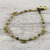 Agate beaded anklet, 'Musical Wanderer' - Agate and Brass Beaded Anklet from Thailand (image 2b) thumbail