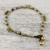 Agate beaded anklet, 'Musical Wanderer' - Agate and Brass Beaded Anklet from Thailand (image 2c) thumbail