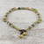 Agate beaded anklet, 'Musical Wanderer' - Agate and Brass Beaded Anklet from Thailand (image 2d) thumbail