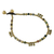 Agate beaded anklet, 'Musical Wanderer' - Agate and Brass Beaded Anklet from Thailand (image 2e) thumbail
