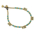 Calcite beaded anklet, 'Musical Wanderer' - Calcite and Brass Beaded Anklet from Thailand