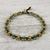 Serpentine beaded anklet, 'Musical Dream' - Serpentine Adjustable Beaded Anklet from Thailand (image 2) thumbail