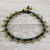 Serpentine beaded anklet, 'Elegant Rain' - Serpentine Beaded Anklet with Bells from Thailand
