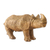Wood sculpture, 'Awestruck Rhino' - Hand-Carved Wood Rhino Sculpture from Thailand