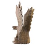 Wood sculpture, 'The Eagle' (right) - Right-Facing Wood Eagle Sculpture from Thailand