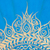 Saa paper parasol, 'Motifs on Blue' - Saa Paper Parasol in Blue with Gold Accents from Thailand (image 2d) thumbail