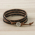 Onyx beaded wrap bracelet, 'Calm Touch' - Onyx Beaded Wrap Bracelet from Thailand (image 2b) thumbail