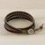 Onyx beaded wrap bracelet, 'Calm Touch' - Onyx Beaded Wrap Bracelet from Thailand (image 2c) thumbail