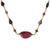 Gold plated multi-gemstone long necklace, 'Chiang Mai Station' - Gold Plated Multi-Gemstone Long Station Necklace (image 2f) thumbail
