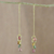 Gold plated tourmaline dangle earrings, 'Special Loops' - Gold Plated Tourmaline Dangle Earrings from Thailand thumbail