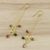 Gold plated tourmaline dangle earrings, 'Special Loops' - Gold Plated Tourmaline Dangle Earrings from Thailand (image 2b) thumbail