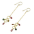 Gold plated tourmaline dangle earrings, 'Special Loops' - Gold Plated Tourmaline Dangle Earrings from Thailand (image 2c) thumbail