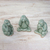 Figuritas de cerámica Celadon, (juego de 3) - Figuras de mono sabio de cerámica Celadon (juego de 3)