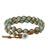 Jasper beaded wrap bracelet, 'Sky Orbs' - Jasper Beaded Wrap Bracelet in Blue from Thailand thumbail
