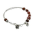 Jasper beaded charm bracelet, 'Red Garden' - Hill Tribe Silver and Red Jasper Beaded Charm Bracelet thumbail