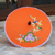 Parasol, 'Birds and Flowers on Orange' - Artisan Crafted Parasol in Orange with Birds and Flowers